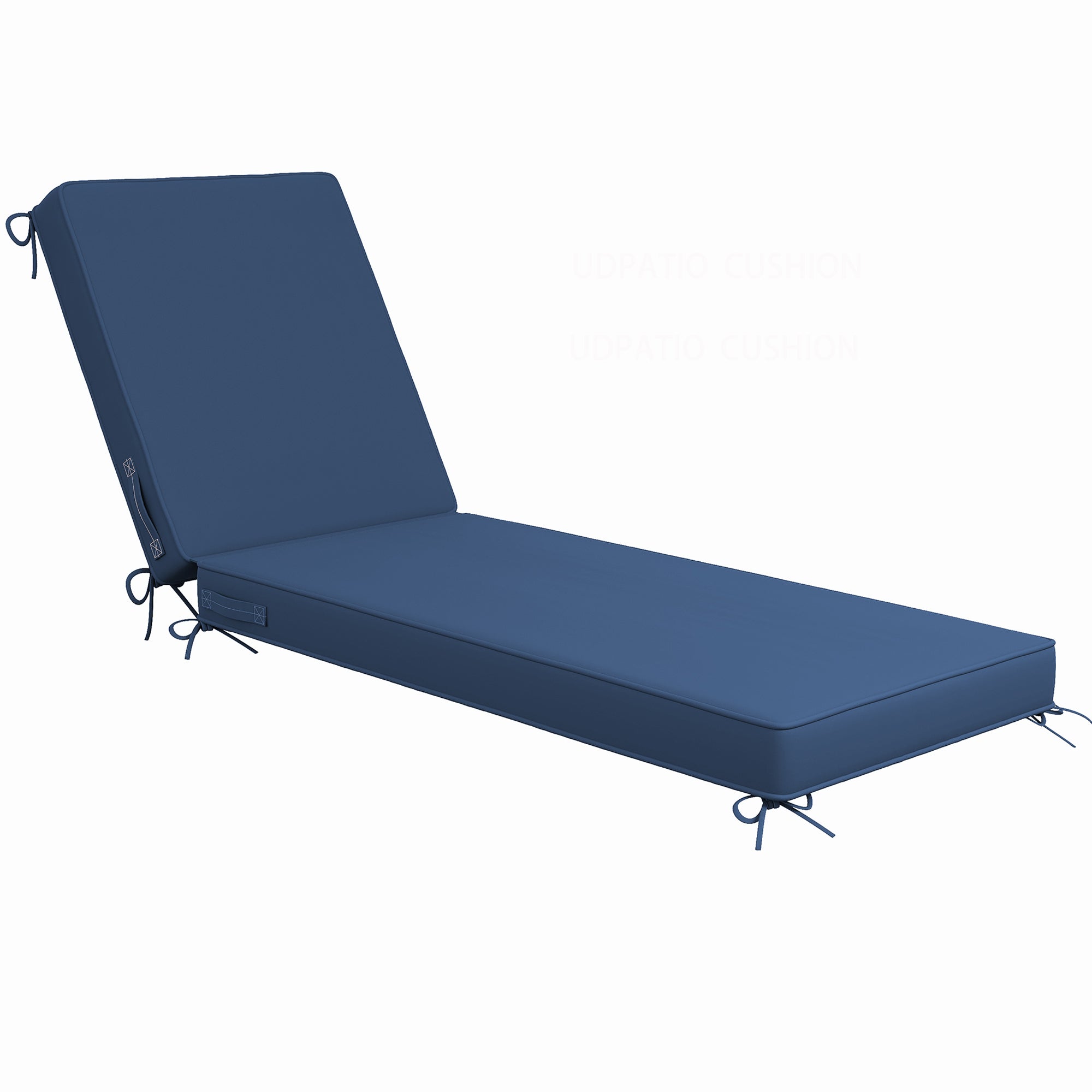 UDPATIO Chaise Lounge Cushions, Oversized Thick 4-Inch Foam Pad, Fade-Proof Cover Chair Replacement for Patio, Poolside, Lawn, Deck & Outdoor Furniture - Removable Accessories (72"x21"x4")