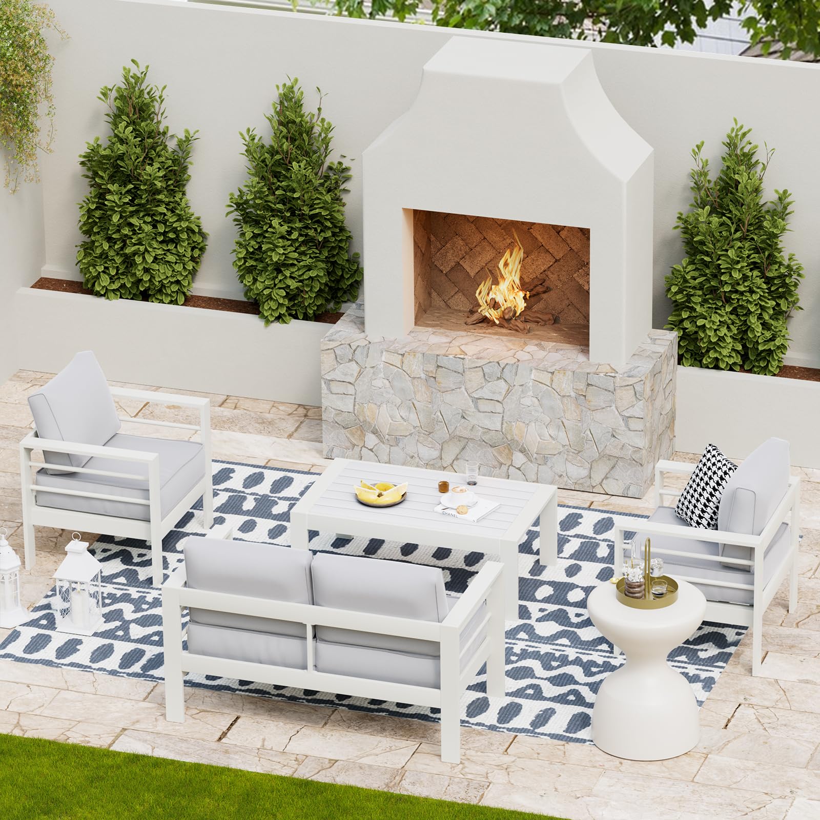 B0D6RNHJVQ Aluminum Patio Furniture Set