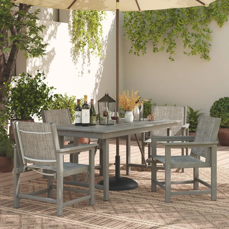 UDPATIO HDPE Patio Dining Chairs Set of 4 - Heavy Duty Outdoor Deck Chairs for Poolside, Garden, Backyard - All-Weather Resistant Seating Sets