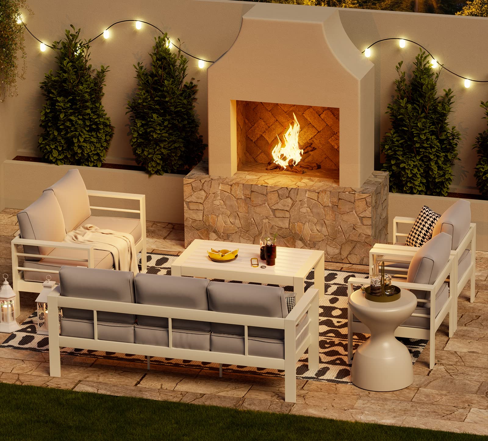 B0D6RNHJVQ Aluminum Patio Furniture Set