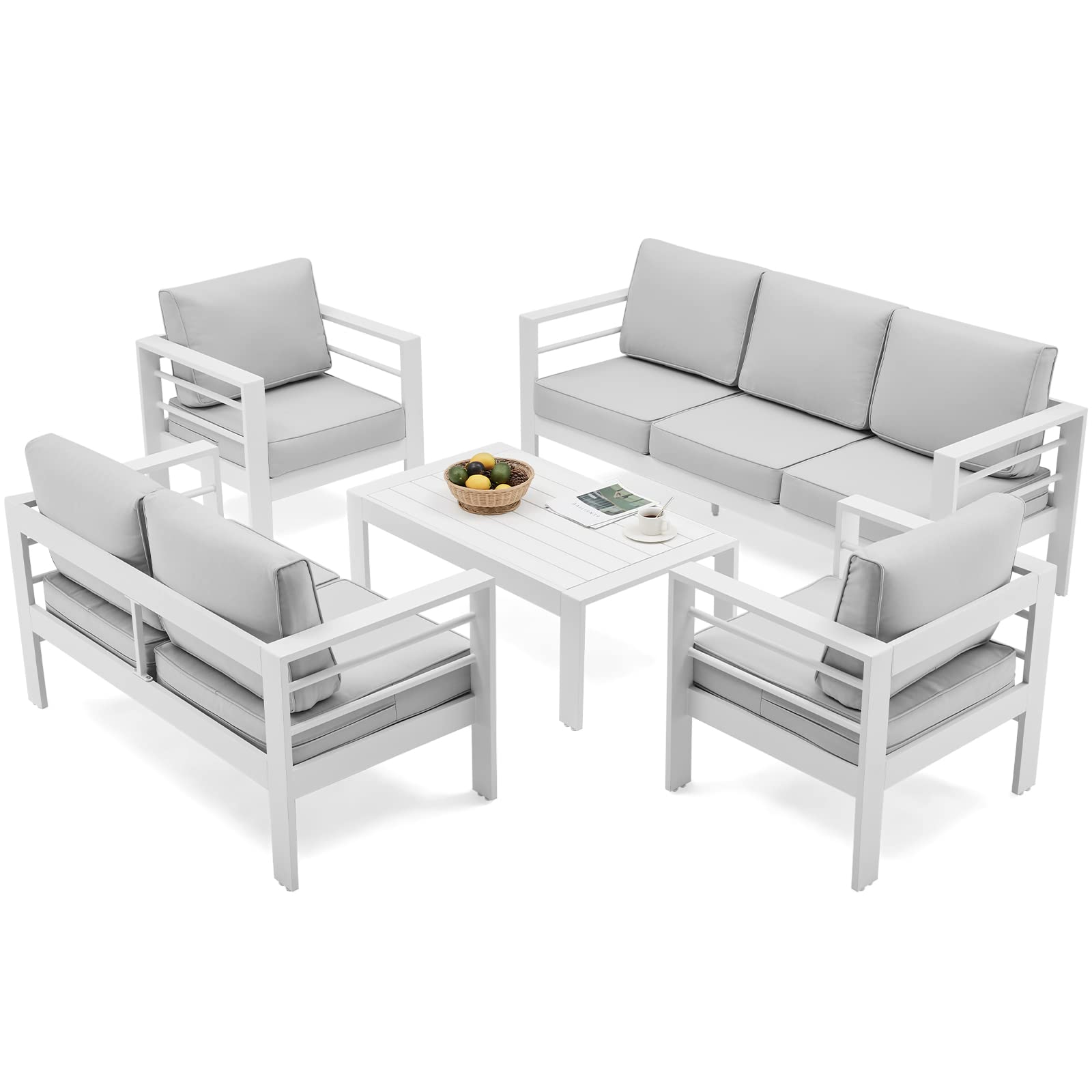 B0D6RNHJVQ Aluminum Patio Furniture Set