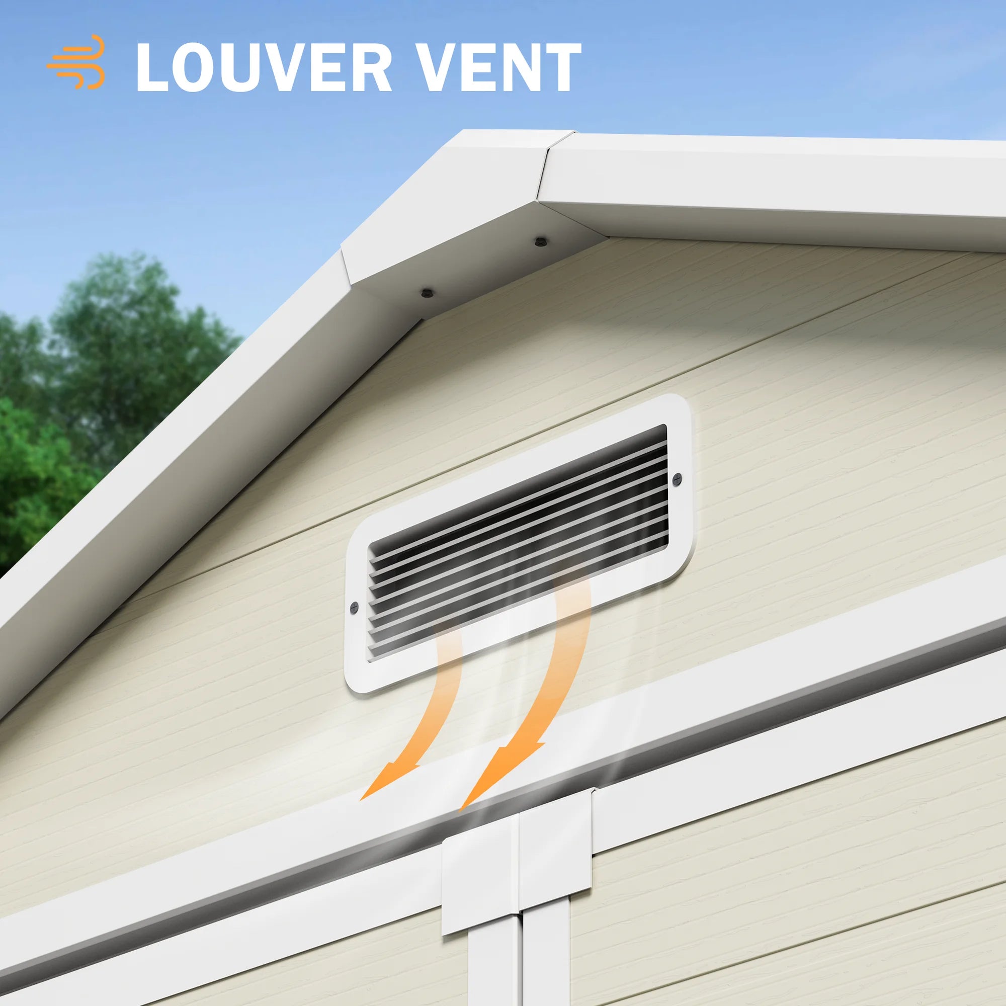 UDPATIO Outdoor Resin Storage Shed 6x4.5 FT, Resin Garden Shed with Lockable Door for Backyard, Patio,Lawn, Grey White