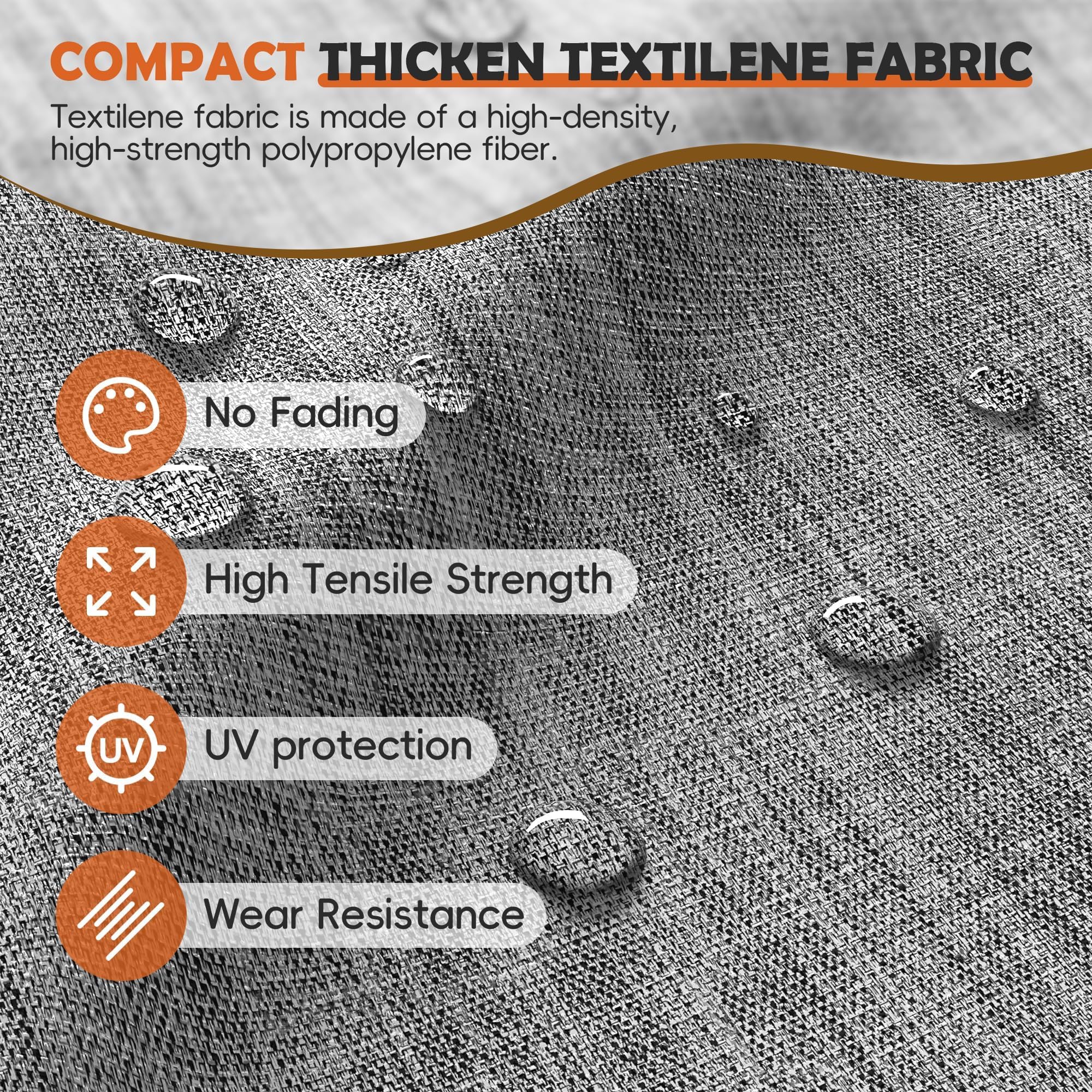 UDPATIO Outdoor Dining Chairs Set of 4, High Back Wide Seat Patio Furniture Chairs with All Weather Breathable Textilene, for Lawn Garden Backyard, Grey White