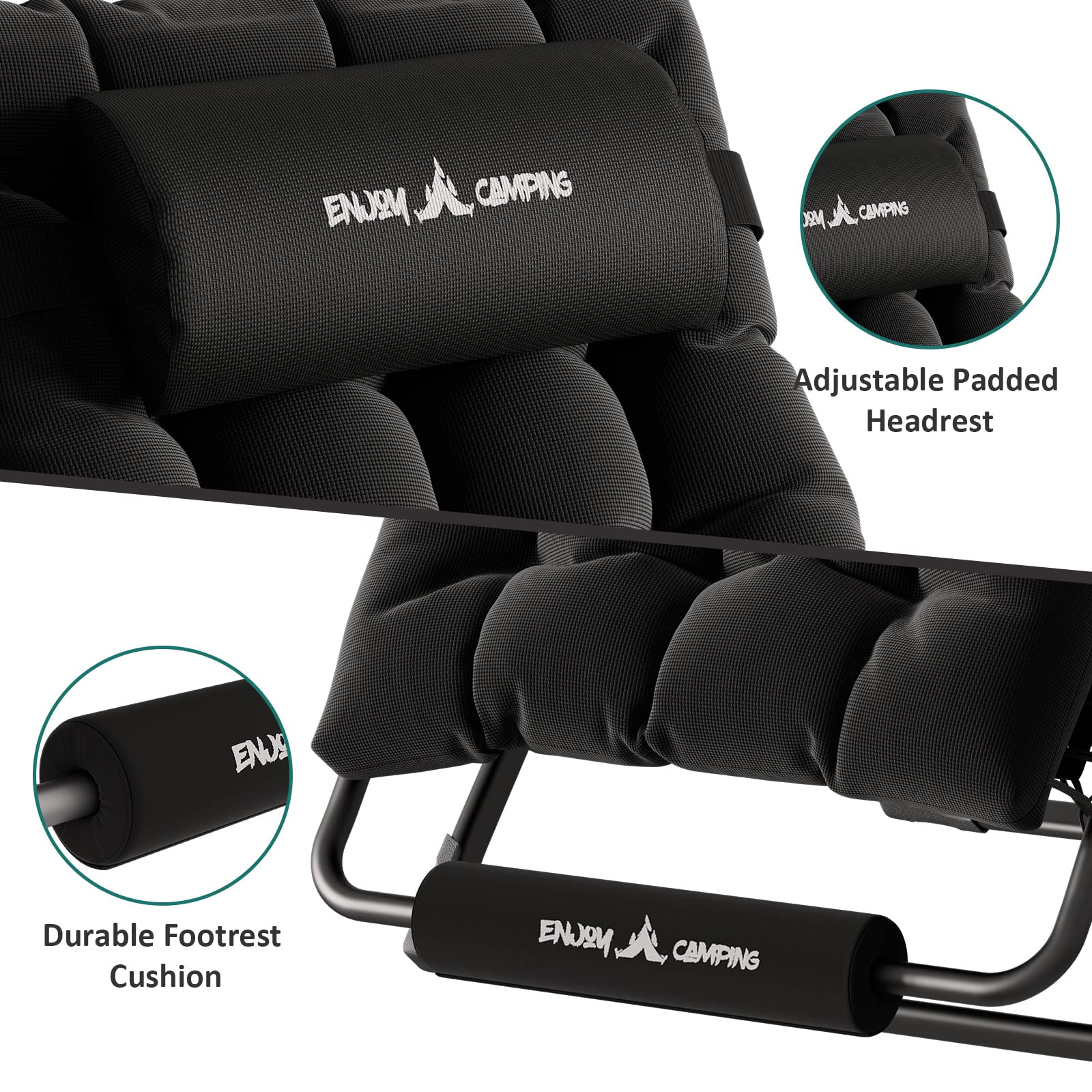 UDPATIO Oversized Zero Gravity Chair 29In XL Patio Reclining Chair with Cushion, Outdoor Folding Recliner with Pillows|Cup Holder|Foot Rest|Padded Headrest, Support 500LB