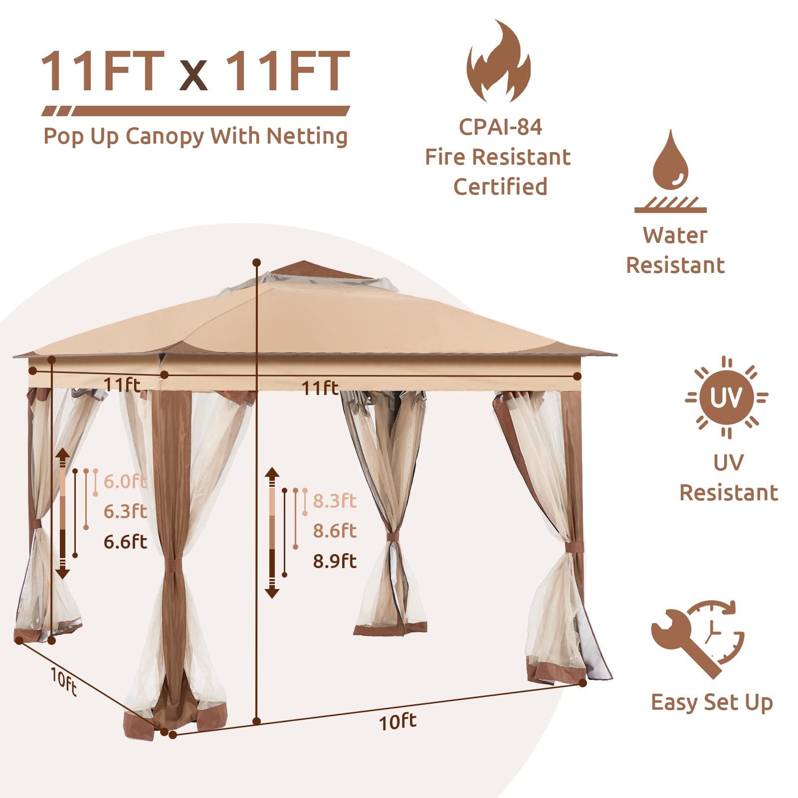 Gazebo for Patio, Pop up Gazebo Canopy Tent