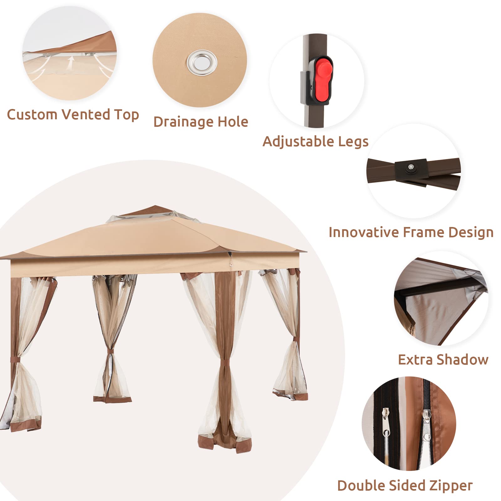 Gazebo for Patio, Pop up Gazebo Canopy Tent