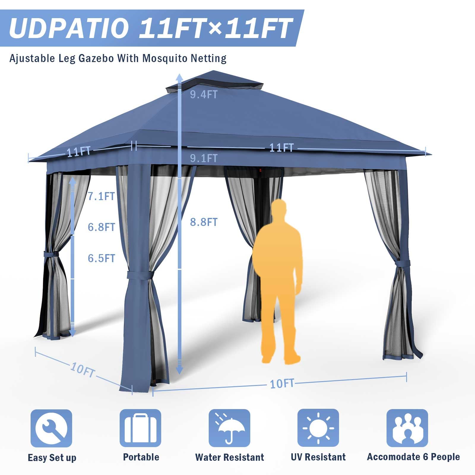 Gazebo for Patio, Pop up Gazebo Canopy Tent