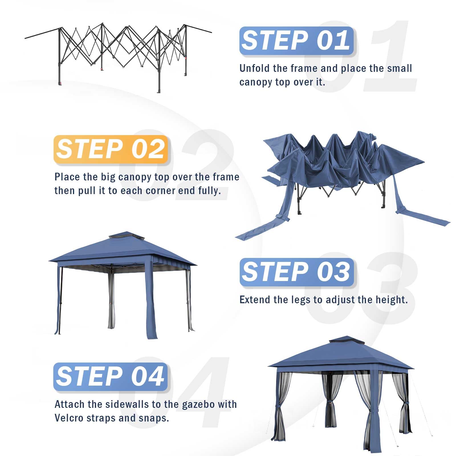 Gazebo for Patio, Pop up Gazebo Canopy Tent