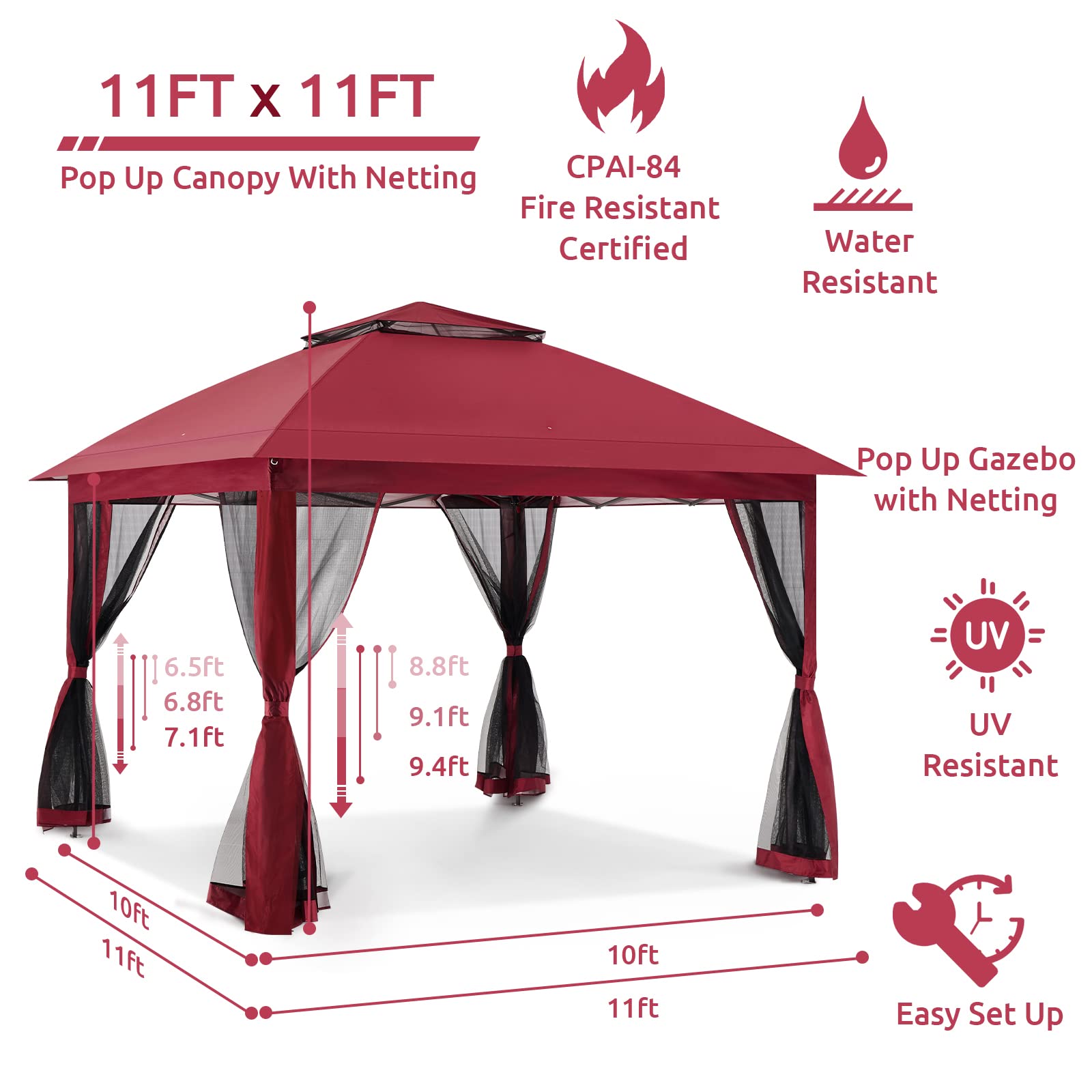 Gazebo for Patio, Pop up Gazebo Canopy Tent