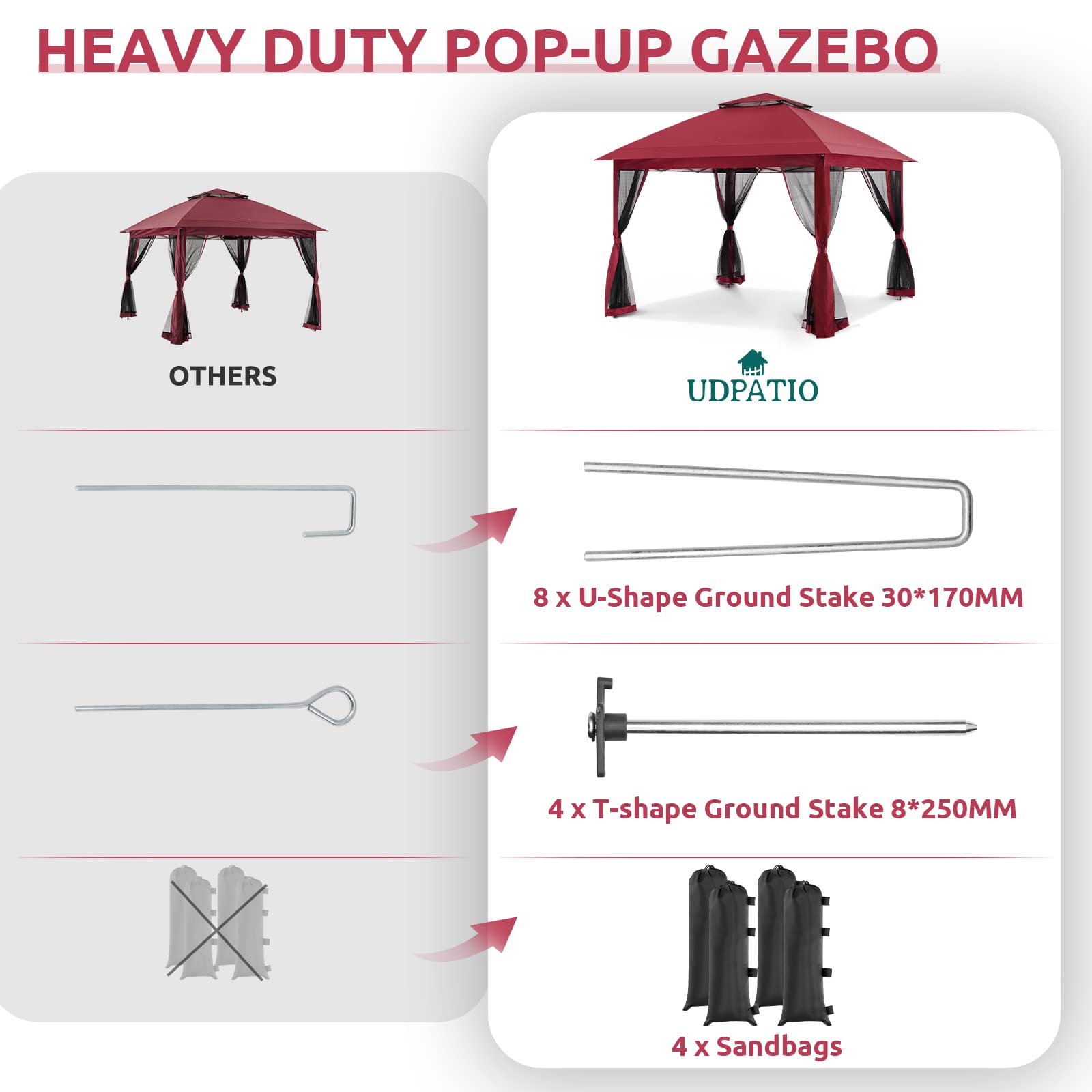 Gazebo for Patio, Pop up Gazebo Canopy Tent