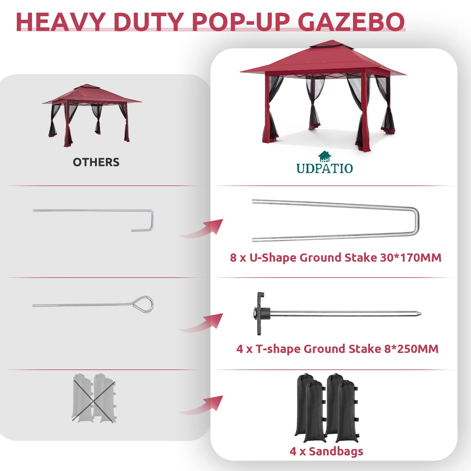 Gazebo for Patio, Pop up Gazebo Canopy Tent