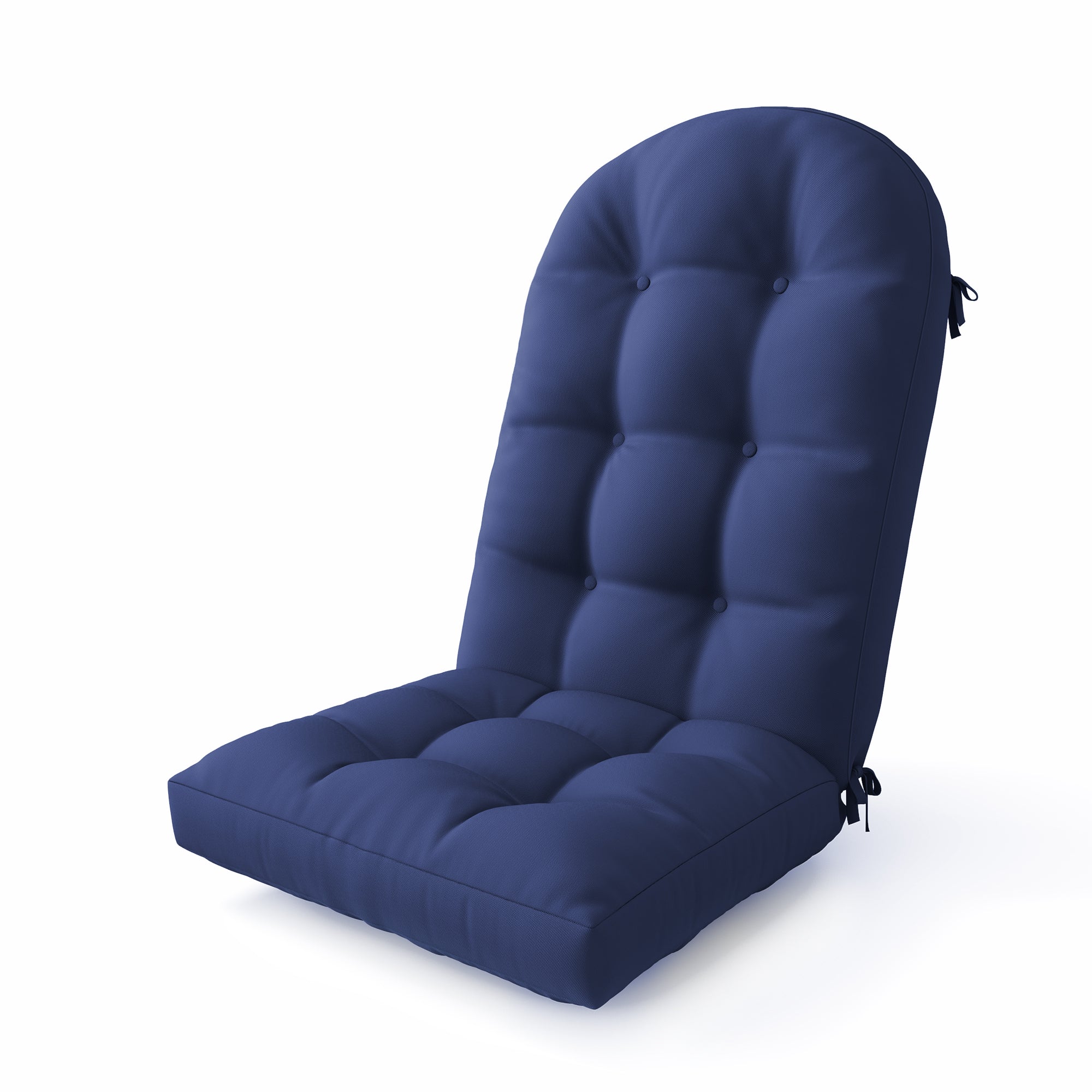 Adirondack Chair Cushion with Ties - Sunproof Waterproof Outdoor High Back Seat Pads for Rocking Chairs, Patio, Deck, Porch, Lawn (Upper & Lower Back Support)