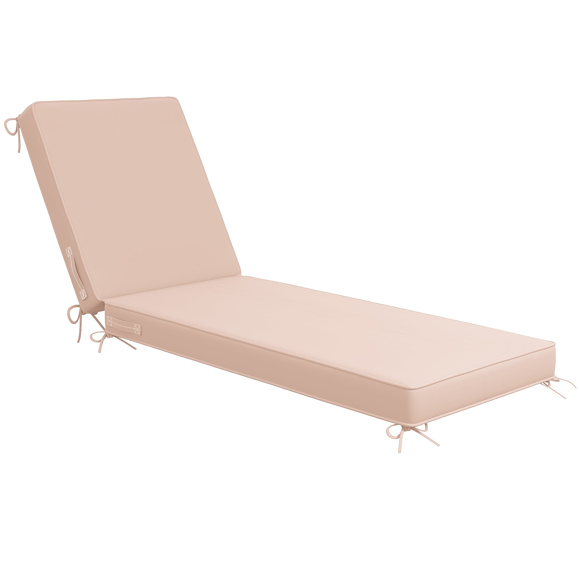 UDPATIO Chaise Lounge Cushions, Oversized Thick 4-Inch Foam Pad, Fade-Proof Cover Chair Replacement for Patio, Poolside, Lawn, Deck & Outdoor Furniture - Removable Accessories (72"x21"x4")