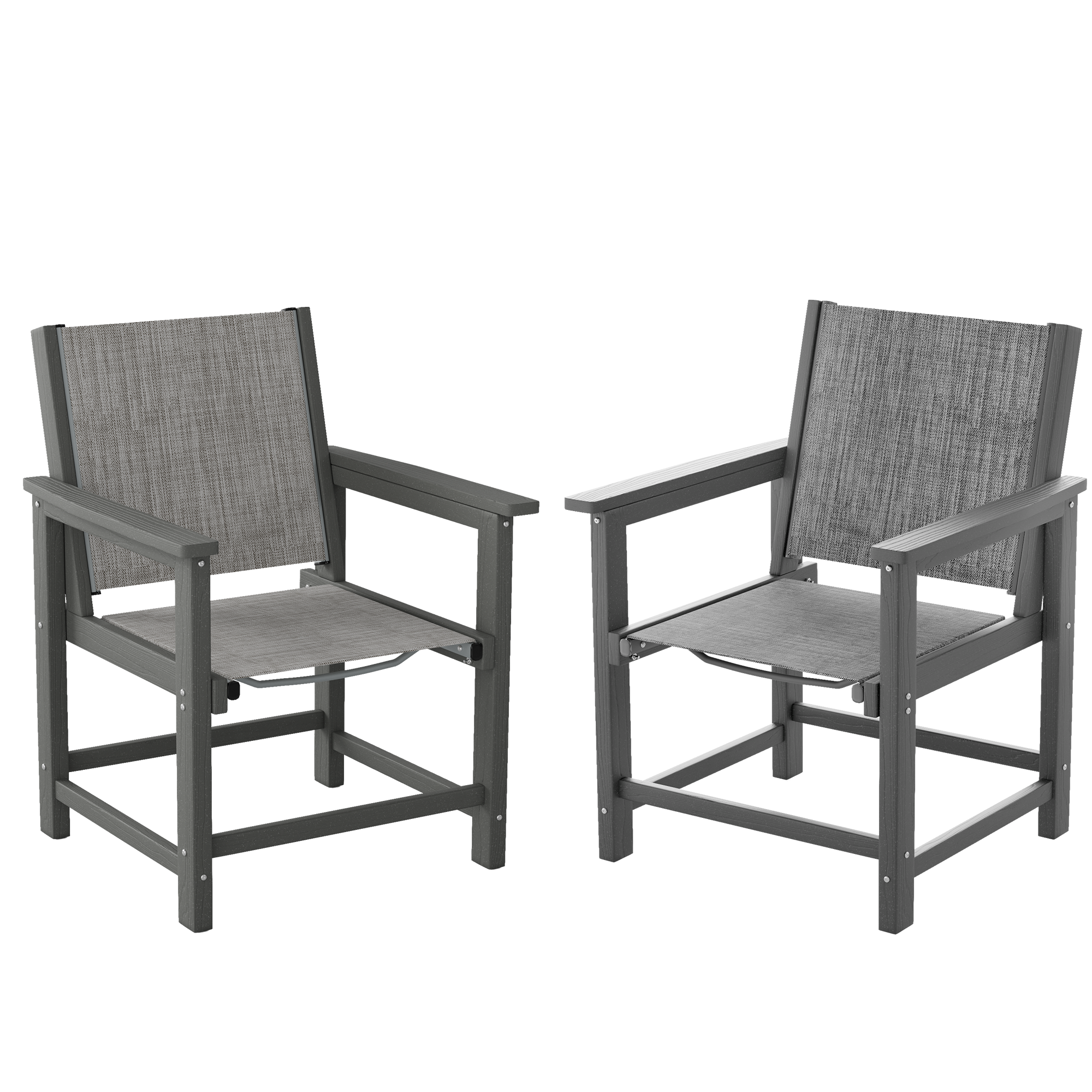 UDPATIO 5PCS HDPE Patio Dining Set of  4 - Heavy Duty Outdoor Deck Table & Chairs for Poolside, Garden, Backyard - All-Weather Resistant Outdoor Table Sets