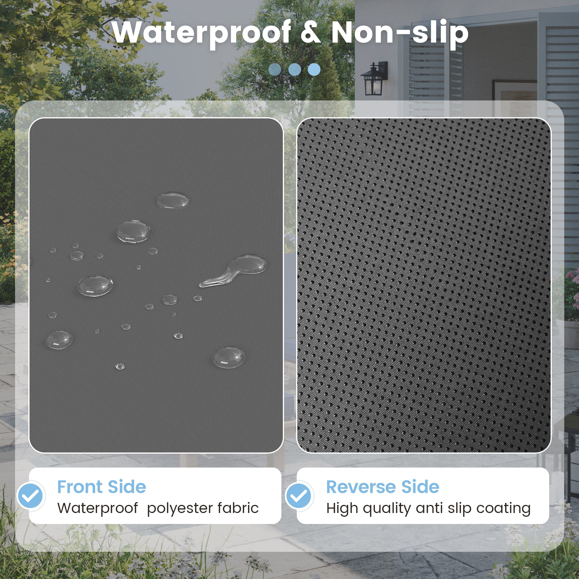 UDPATIO Chaise Lounge Cushions, Oversized Thick 4-Inch Foam Pad, Fade-Proof Cover Chair Replacement for Patio, Poolside, Lawn, Deck & Outdoor Furniture - Removable Accessories (72"x21"x4")