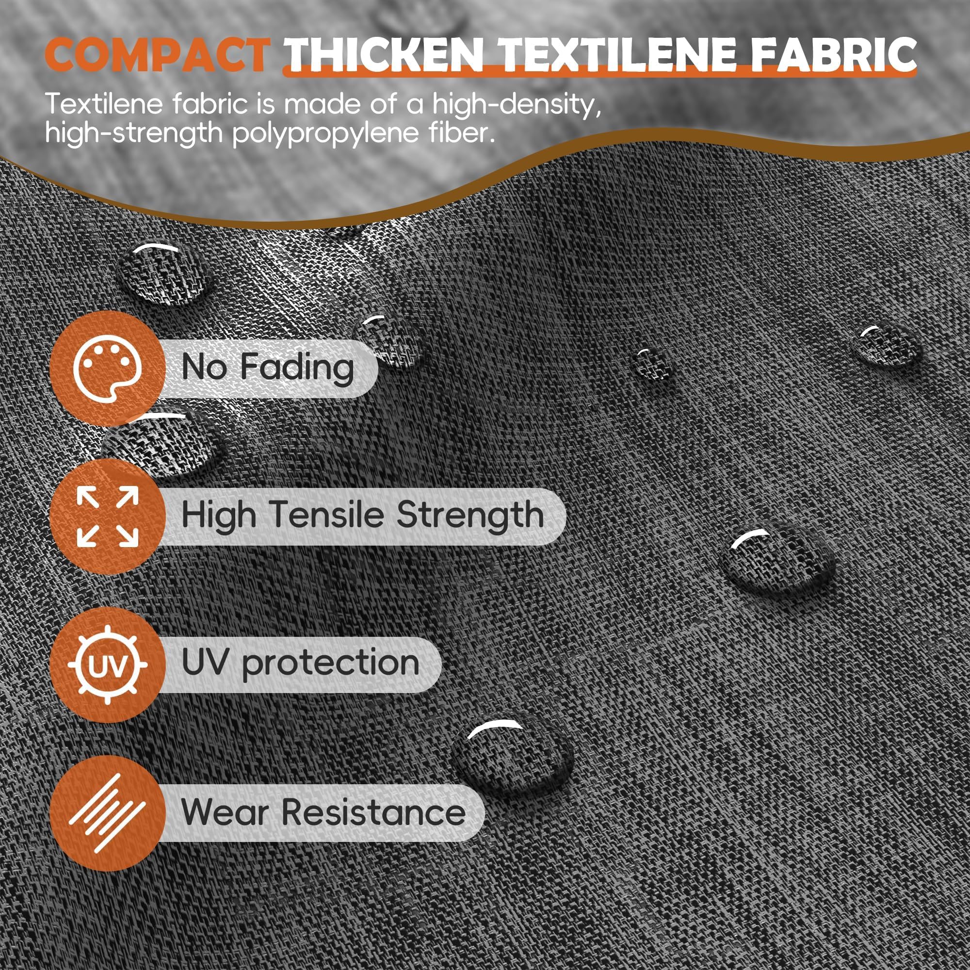 UDPATIO Outdoor Dining Chairs Set of 4, High Back Wide Seat Patio Furniture Chairs with All Weather Breathable Textilene, for Lawn Garden Backyard, Dark Grey