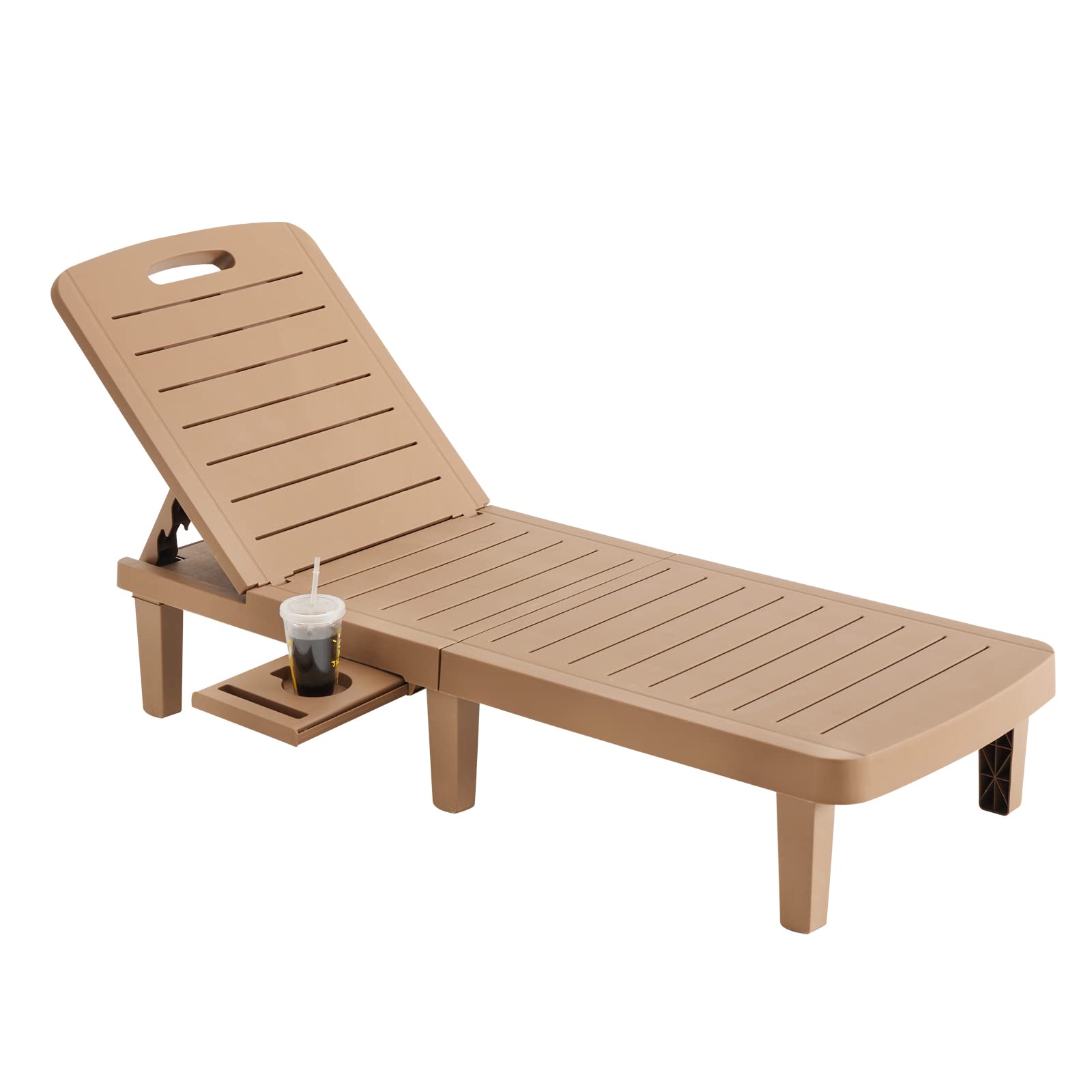 Oversized Outdoor Chairse Lounge Chair, 5-Level Adjustment Backrest