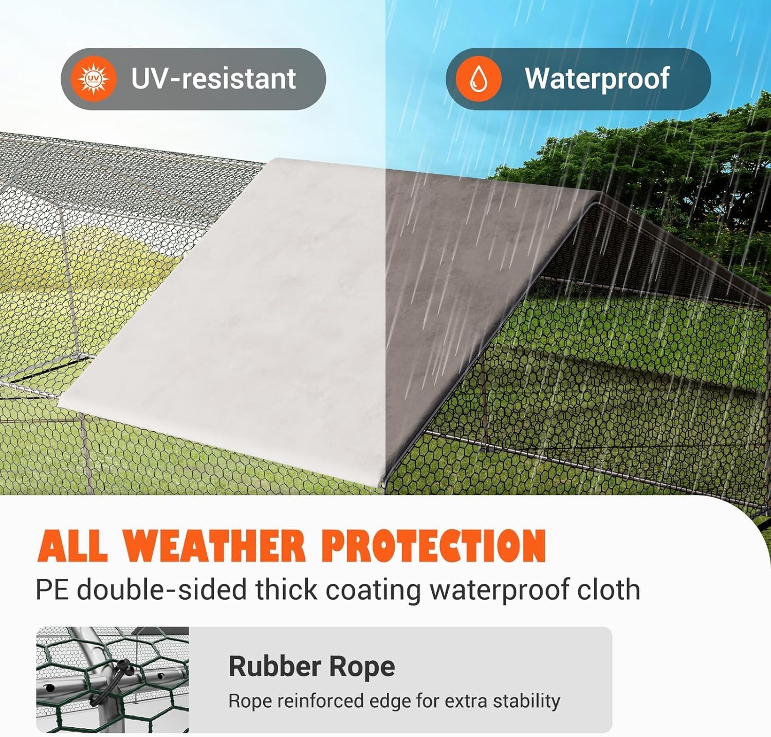 Large Metal Chicken Coop 18x10x6 FT