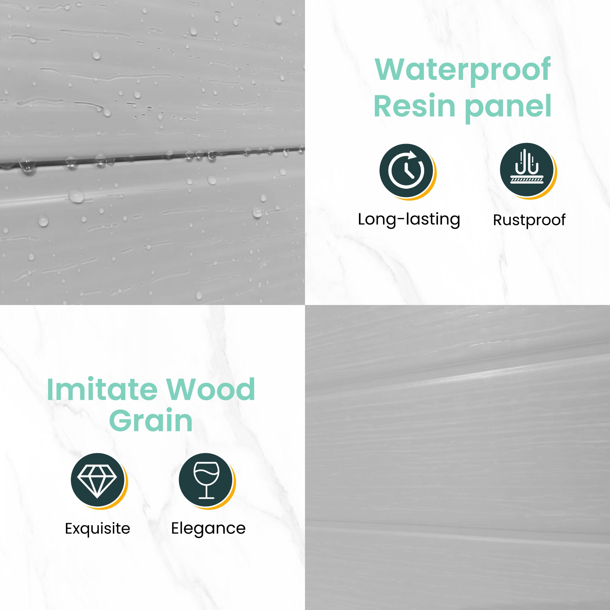 UDPATIO Outdoor Storage Shed 7.5x10.7 FT, Garden Plastic Shed Outside Sheds & Outdoor Resin Shed with Lockable Door for Backyard, Patio, Lawn, Grey & White